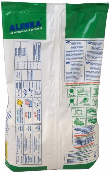Стиральный порошок для машинной и ручной стирки Alenka антибактериальный 2 кг