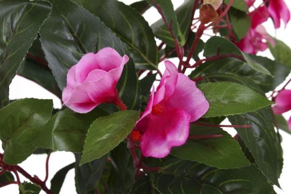 Растение искусственное Бальзамин 33х39 см в черном горшке