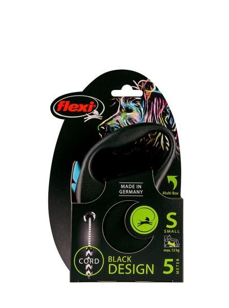 Поводок-рулетка Flexi Black Design S голубой