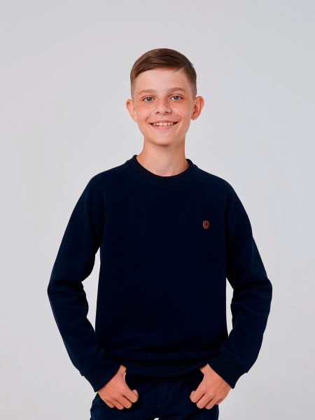Джемпер для мальчика Smil р.152 темно-синий меланж 116589 