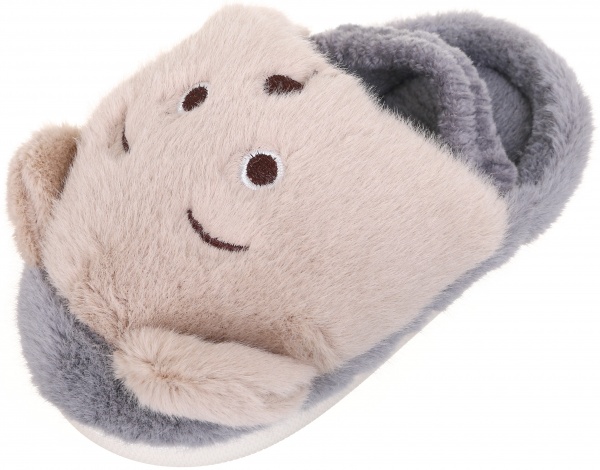 Тапочки детские Медведь р.26/27 бежевый с серым KD-5 