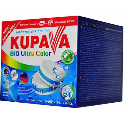 Таблетки для прання Kupava Bio Ultra Color 24 шт