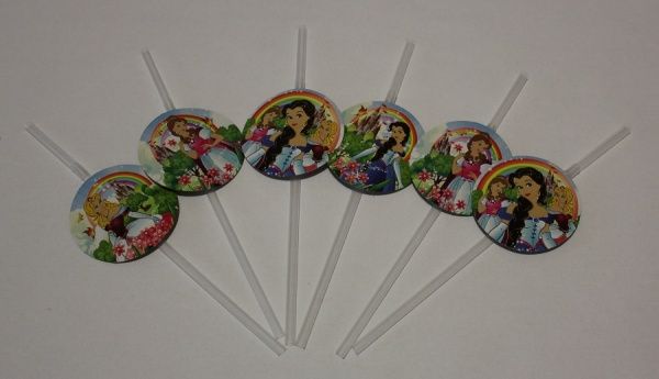 Набір трубочок Весела витівка Принцеса 6 шт.