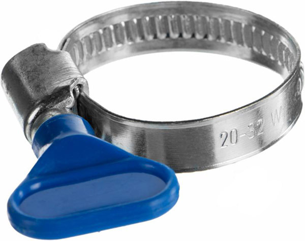 Хомут черв'ячний метелик 16-25 мм