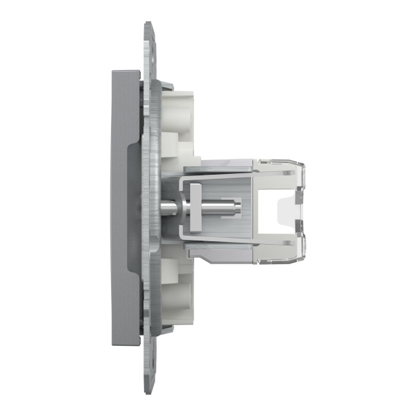 Розетка комп’ютерна Schneider Electric Asfora IP20 сталь EPH4300162