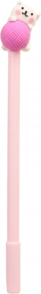 Ручка гелевая Бабушкиный котенок розовая 