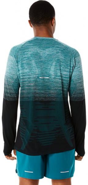 Футболка Asics SEAMLESS LS TOP 2011C394-301 р.L чорно-зелений