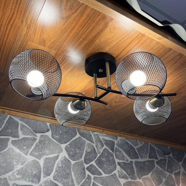 Люстра потолочная Blitz 4x60 Вт E27 черный 8256-44 