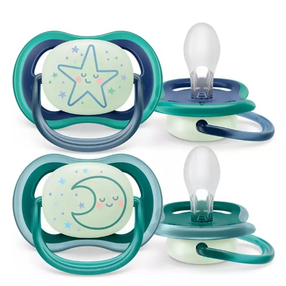 Пустушка ортодонтична Philips Avent Ultra Air Нічна 6-18 міс. 2 шт. SCF376/13