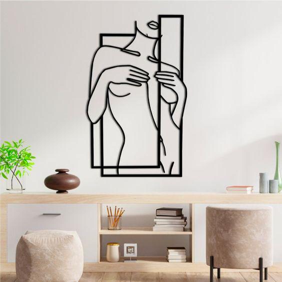 Панно декоративное Brushme Соблазнительные линии 45x28 см черный