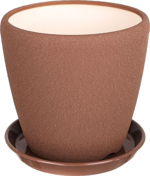Горщик Оріана-Запоріжкераміка Грация №2 шовк круглий 4,5л молочний шоколад (056-2-092) 