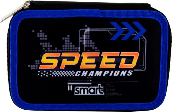 Пенал твердый двойной HP-01 Speed Champions Smart черный