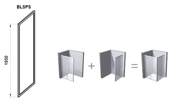 Неподвижная стенка для душа Ravak BLSPS-90 TRANSPARENT