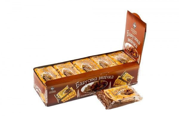 Печиво затяжне Житомирські ласощі «Бабусина випічка» з шоколадними дропсами 68 г 