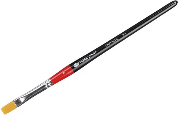 Кисть Синтетика плоская, 101 № 8 Rosa Start 