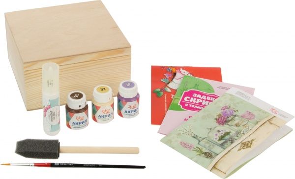 Набор, техника декупаж шкатулка «Весенние букеты»  