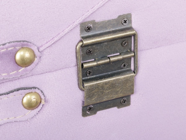 Сундук-пуф Велюр лавандовый 64х35х33 см 