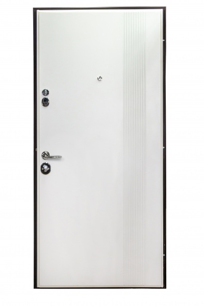 Дверь входная Булат Статус 245 графит матовый / белый супермат 2050x850 мм левая