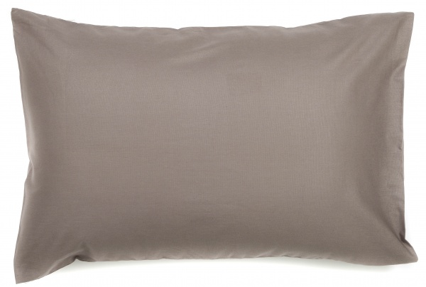 Наволочка гладкокрашеная 50x70 см тауп Моно 