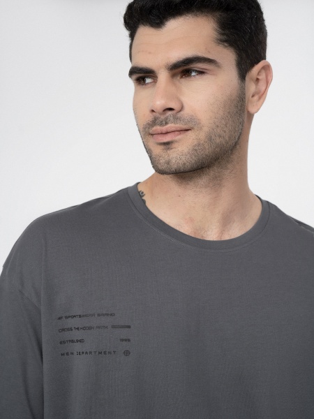 Футболка 4F 4FSS23TTSHM298-22S р.2XL сірий