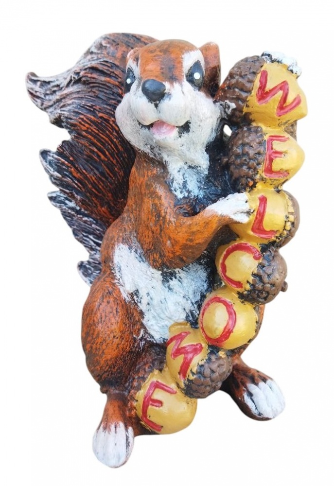 Скульптура садовая Наша Кераміка Белка с желудями Welcome