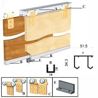 Система для раздвижных дверей Новатор 328 2 м 30 кг