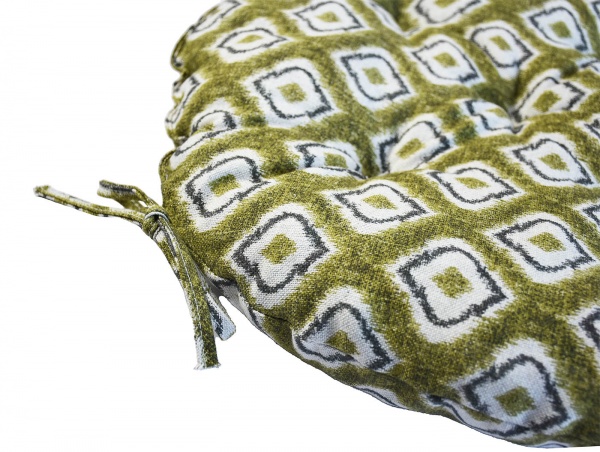 Подушка на стілець Villa Візерунок 40 см зелений із малюнком Прованс