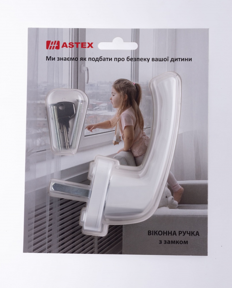 Ручка кнопка-ключ Venera біла Ral 9016 WH 108/37