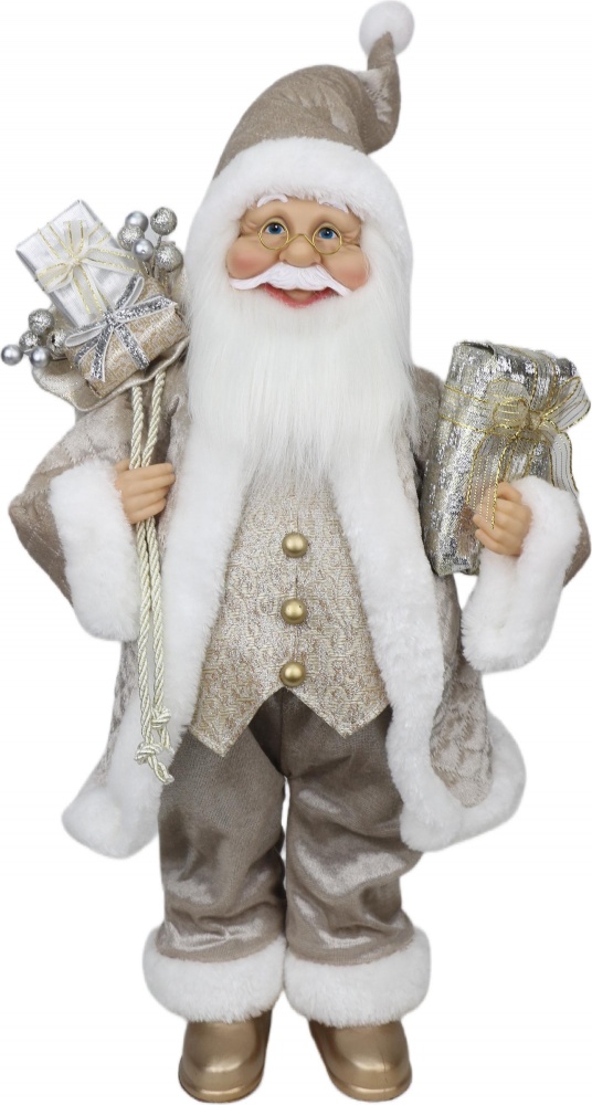 Декорация новогодняя Санта шампань 46 см