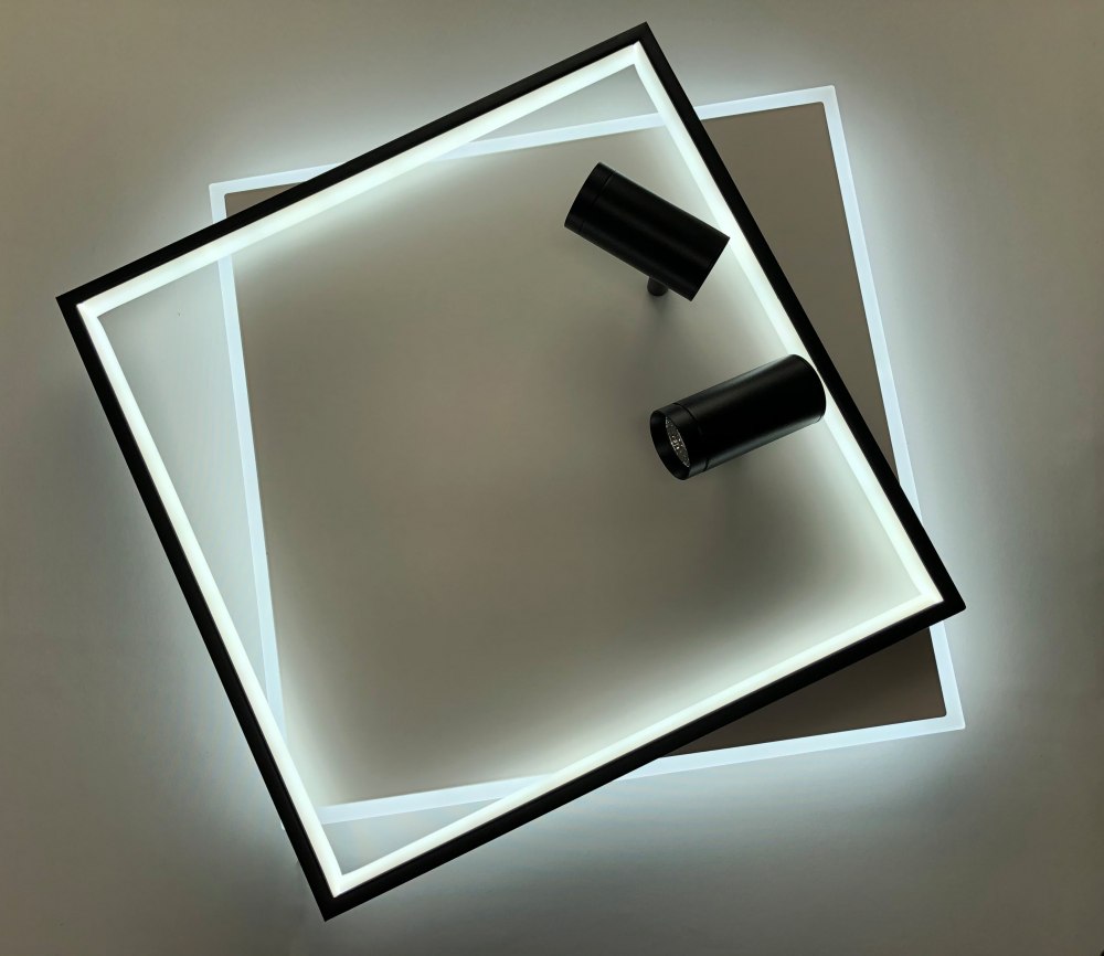 Люстра светодиодная Luminaria 4x100 Вт LED-модуль бело-черный GEOMETRIA DOWNLIGHT 100W 2S