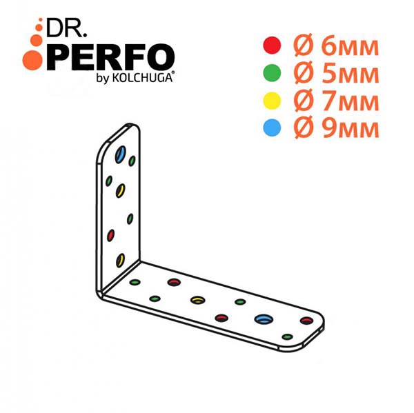 Кутник перфорований Kolchuga асиметричний 120x90x40 мм 3 мм