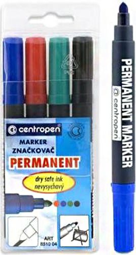 Набор маркеров Centropen 4 шт. разноцветный 