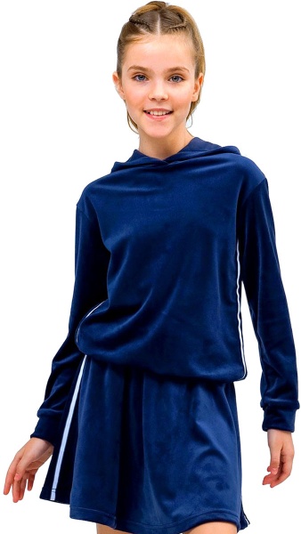 Свитшот для девочки Smil р.158 темно-синий с синим 116487 