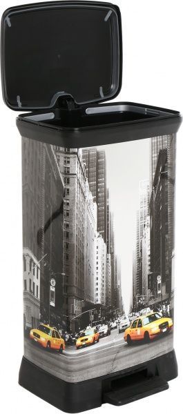 Контейнер для мусора Curver DECO BIN 50 л черный 196624
