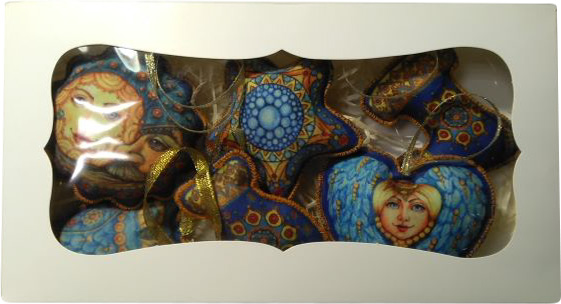 Набор подвесок солнце-месяц, морская звездочка, сапожок, сова, рукавичка та сердце 6 шт. 15 см