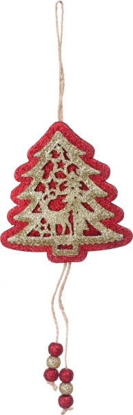 Декоративна підвіска ПіонеR Ялинка пластикова (4 види) 17 см в асортименті