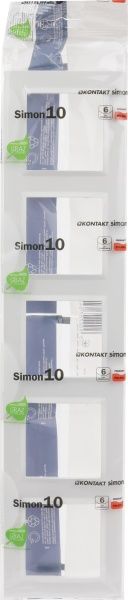 Рамка пятиместная Simon SIMON10 универсальная белый CR5/11