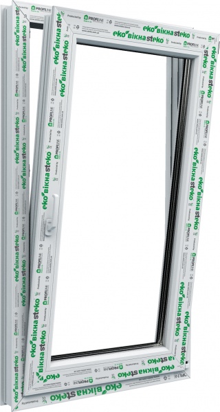 Окно поворотно-откидное Steko S400 58 600x800 мм правое 