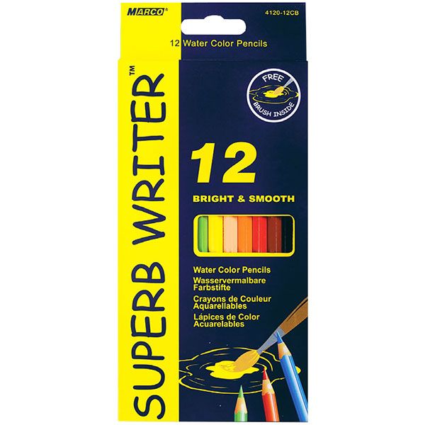 Карандаши акварельные Marco с кисточкой Marco