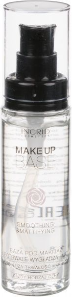 Основа Ingrid Cosmetics Cosmetics Make Up Base матирующая с разглаживающим эффектом прозрачный 30 мл