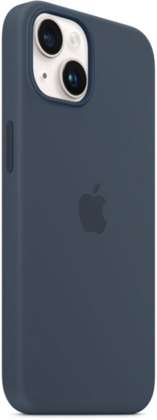 Чохол-гаманець Apple Silicone Case with MagSafe для iPhone 14 storm blue (MPRV3ZM/A)