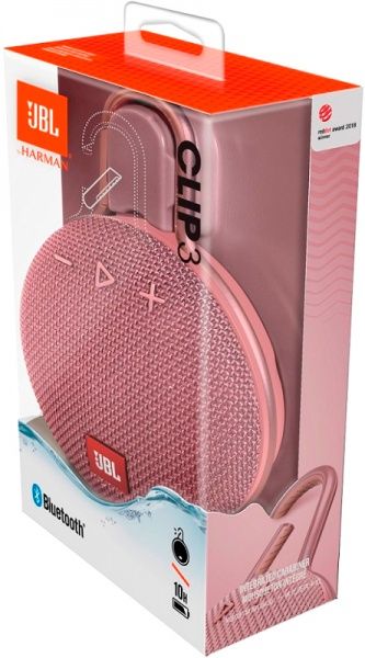 Акустична система JBL® Clip 3 1.0 pink JBLCLIP3PINK