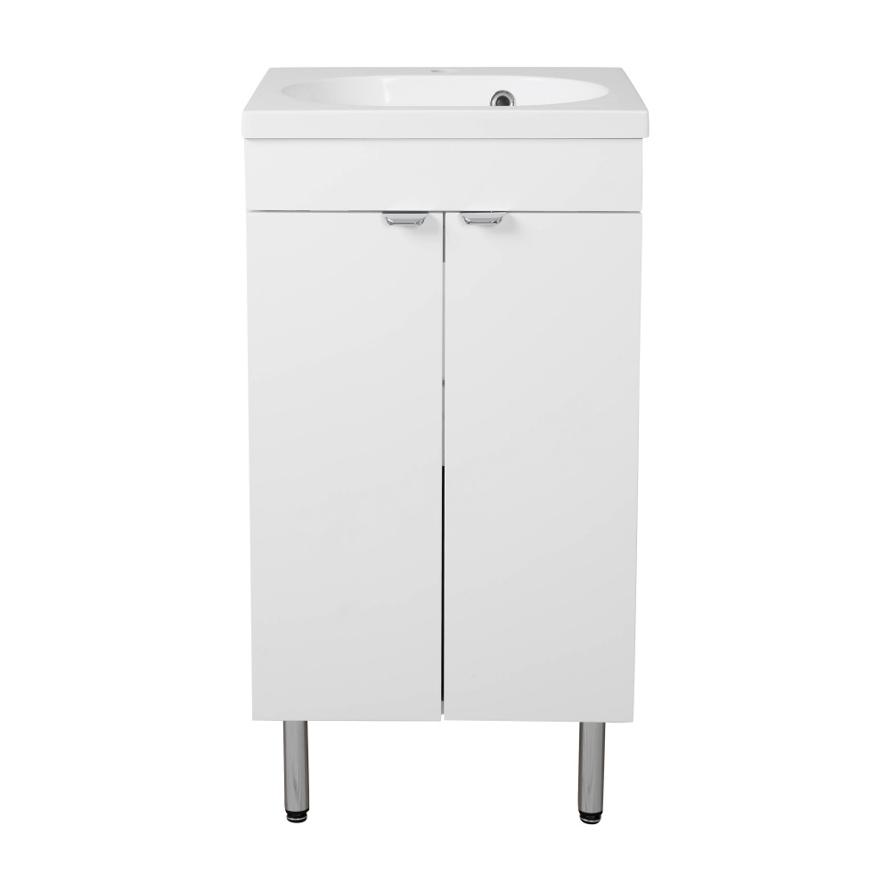 Тумба RIO білий мат з умивальником Status 44 см