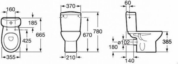 Унитаз-компакт ROCA Victoria 34940200VP