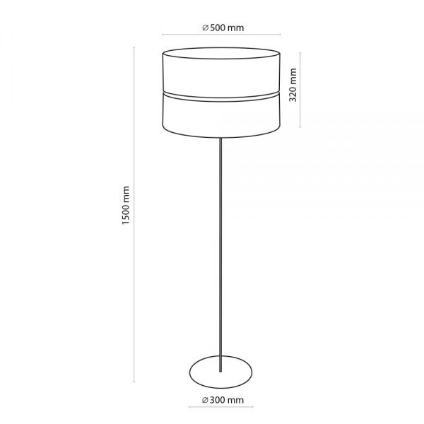 Торшер TK Lighting Hilton E27 60 Вт 5470 белый/серебро 
