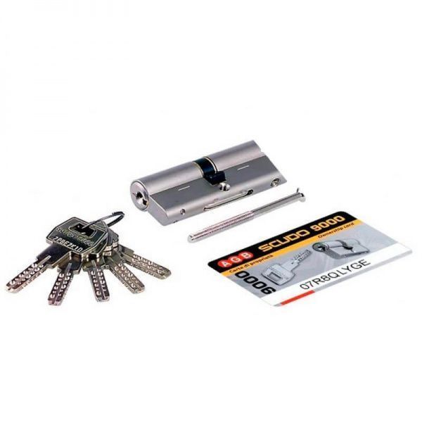 Циліндр AGB C920103545 40x50 ключ-ключ 90 мм полірована латунь