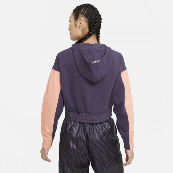 Джемпер Nike W NSW ICN CLSH HOODIE QZ MIX CZ8164-573 р. S фиолетовый