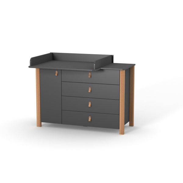 Комод Верес Монако 1200 темно-сірий під сповивальний блок 35.2.351.2.16