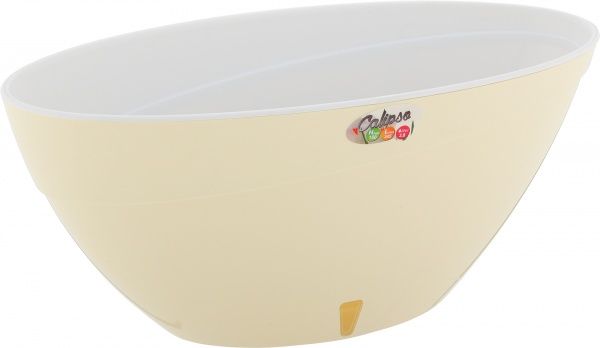 Горшок пластиковый Santino Calipso овальный 7,2л кремовый 