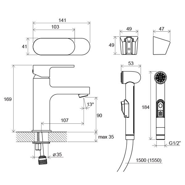 Смеситель для умывальника Ravak CR 112.00